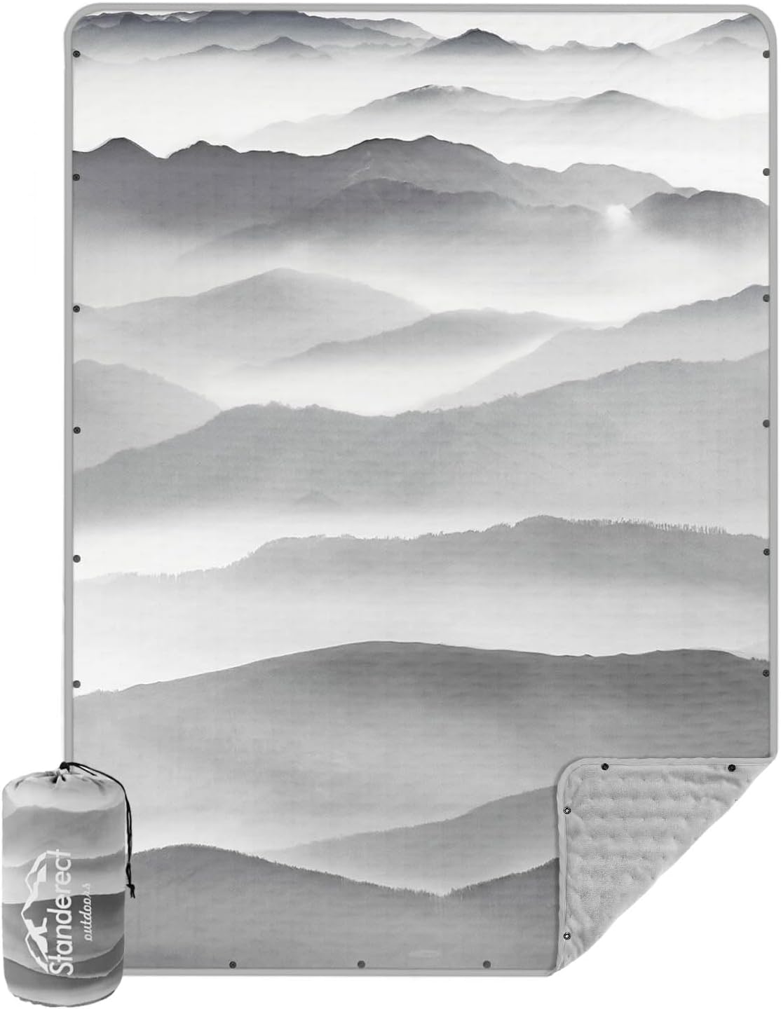 Outdoor Camping Quilt, Warm Thick Blanket with Polar Fleece Packable Down Wearable Camp Blankets with Snap Buttons Soft Puffy Camping Quilt for Cold Weather (Camouflage, 76'' x 56'')