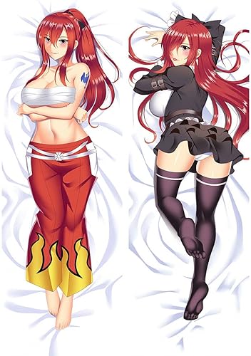 Miniatura 1 de Body Pillow Covers Anime - Anime Fairy Tail Dakimakura Erza Scarlet - Hugging Dakimakura Sexy boy Girl Long Throw Bedding Pillowcase Cushion Cover