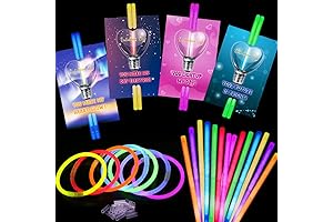 UMEELR Valentine's Day Glow Sticks with Valentines Gift Cards for Kids