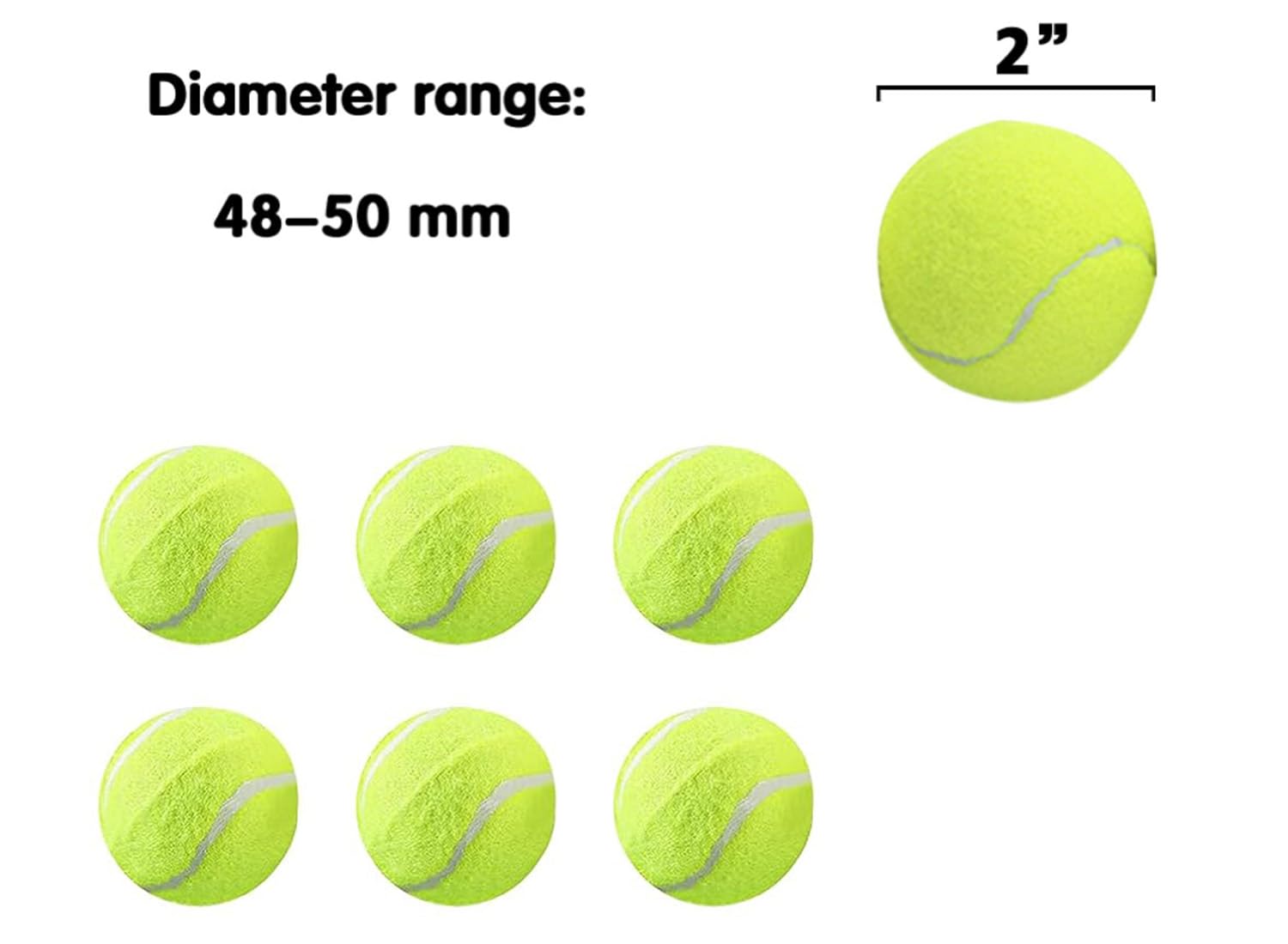 MEKAPLE 6 Pack Mini Tennis Balls for Pet Playing Fecth, 2 inch Dogs Training Tennis Balls for Small Size Dogs, Interactive Dog Playing Balls Fits 2 inch Dog Ball Launchers…