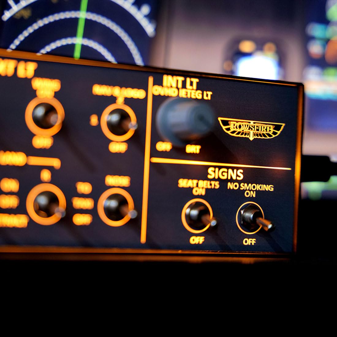 Rowsfire A101 A32x mini Pannello Luminoso OVHD da Tavolo per MSFS 2020/2024 (Edizione Retroilluminata+Alloggiamento in Metallo) - Cockpit per Simulazione di Volo a Casa