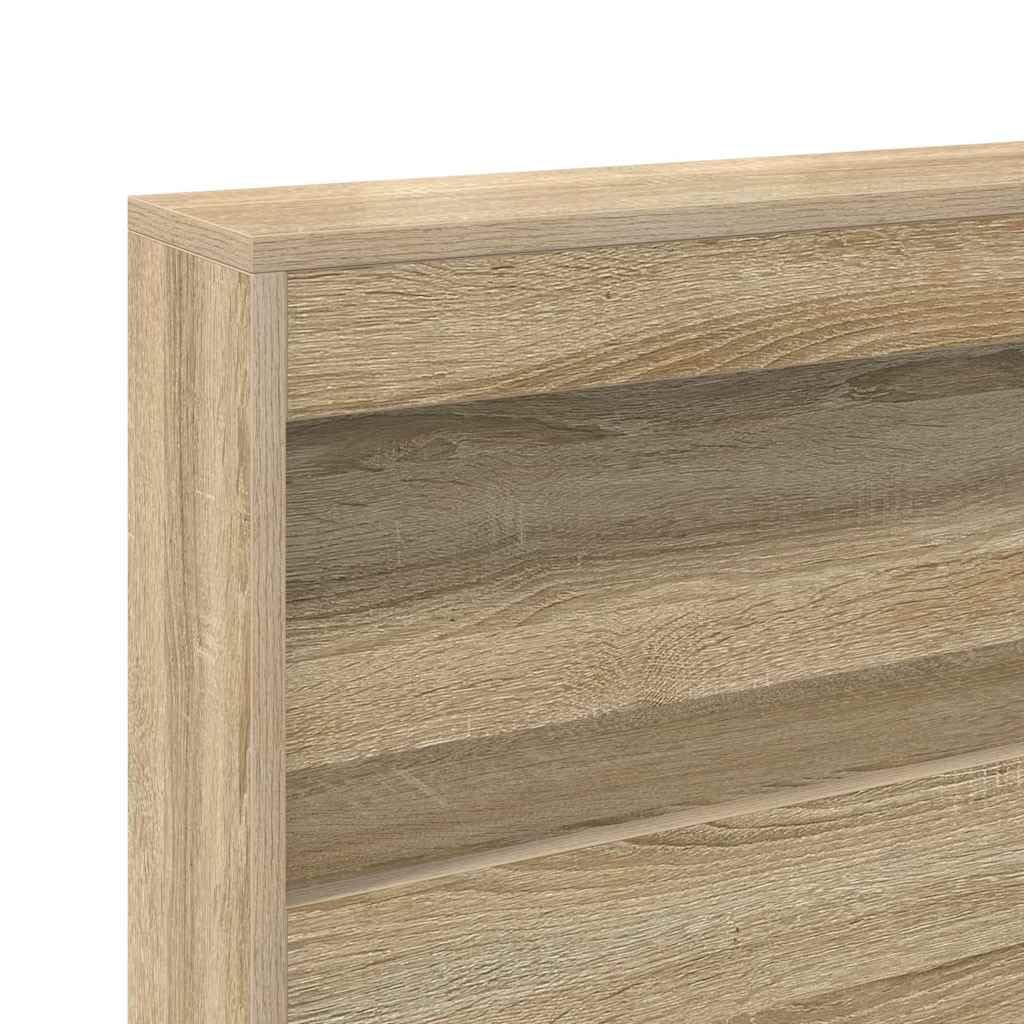 vidaXL Testata Contenitore Rovere Sonoma 140 cm Legno Multistrato, Mobile per Camera, Testata Rettangolare, soluzioni salvaspazio, Organizer Funzionale, Stile Minimalista