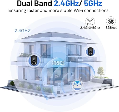 Miniatura 2 de Cámara de seguridad con bombilla de 2K, 2.45GHz, Wi-Fi 6, cámaras de seguridad inalámbricas para exteriores, cámaras PTZ de 360 para seguridad en el