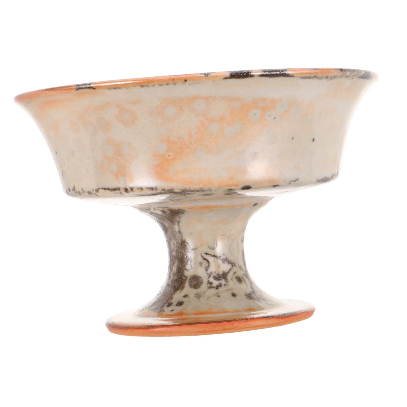 Plateau de collation en céramique orange au design épuré et raffiné