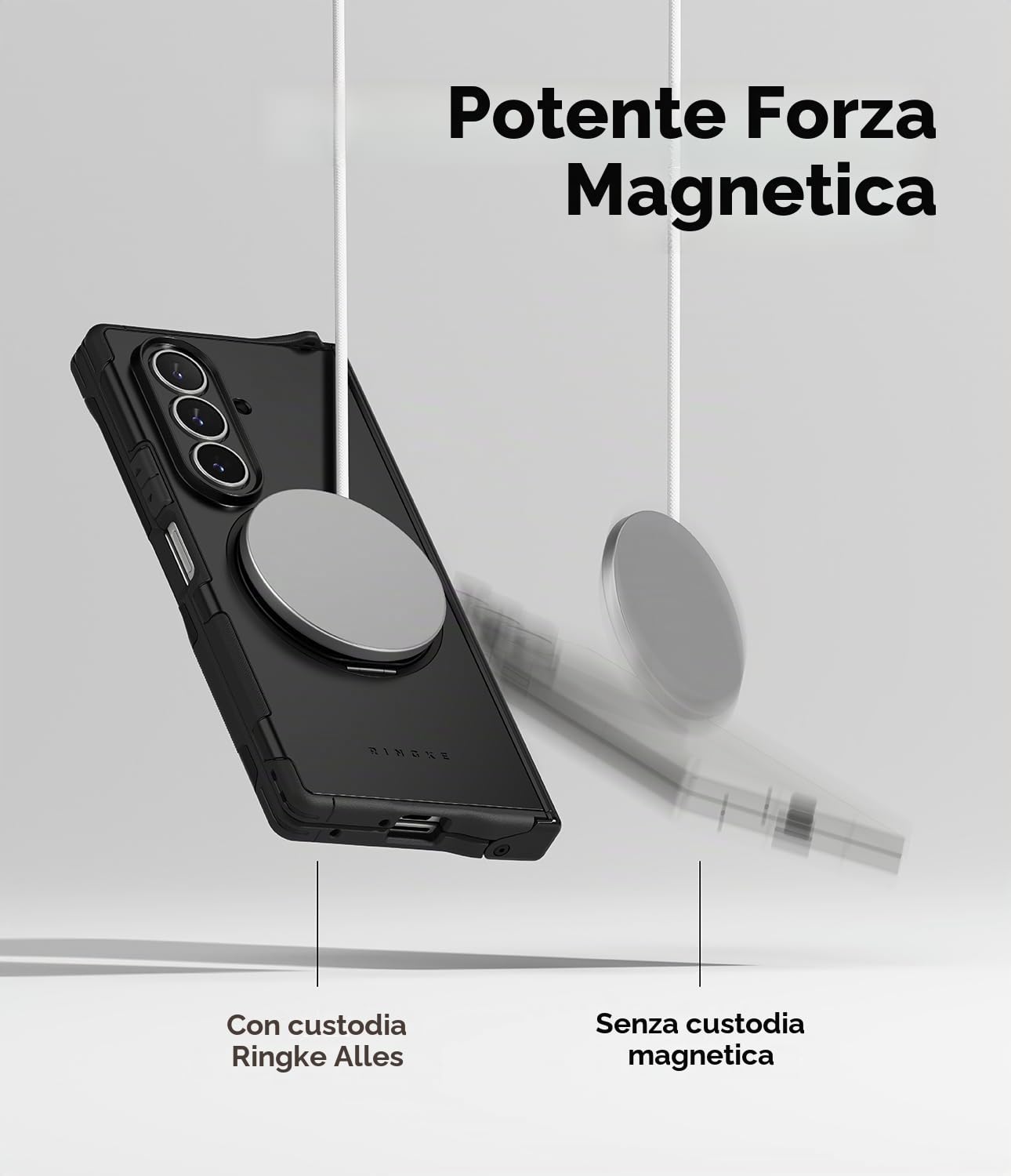 Ringke Alles Pro Compatibile con Cover Samsung Galaxy Z Fold 7, Compatibile con Accessori Magnetici, Custodia per Telefono Robusta e Di Alta Qualità con Supporto Girevole a 360 Gradi - Black