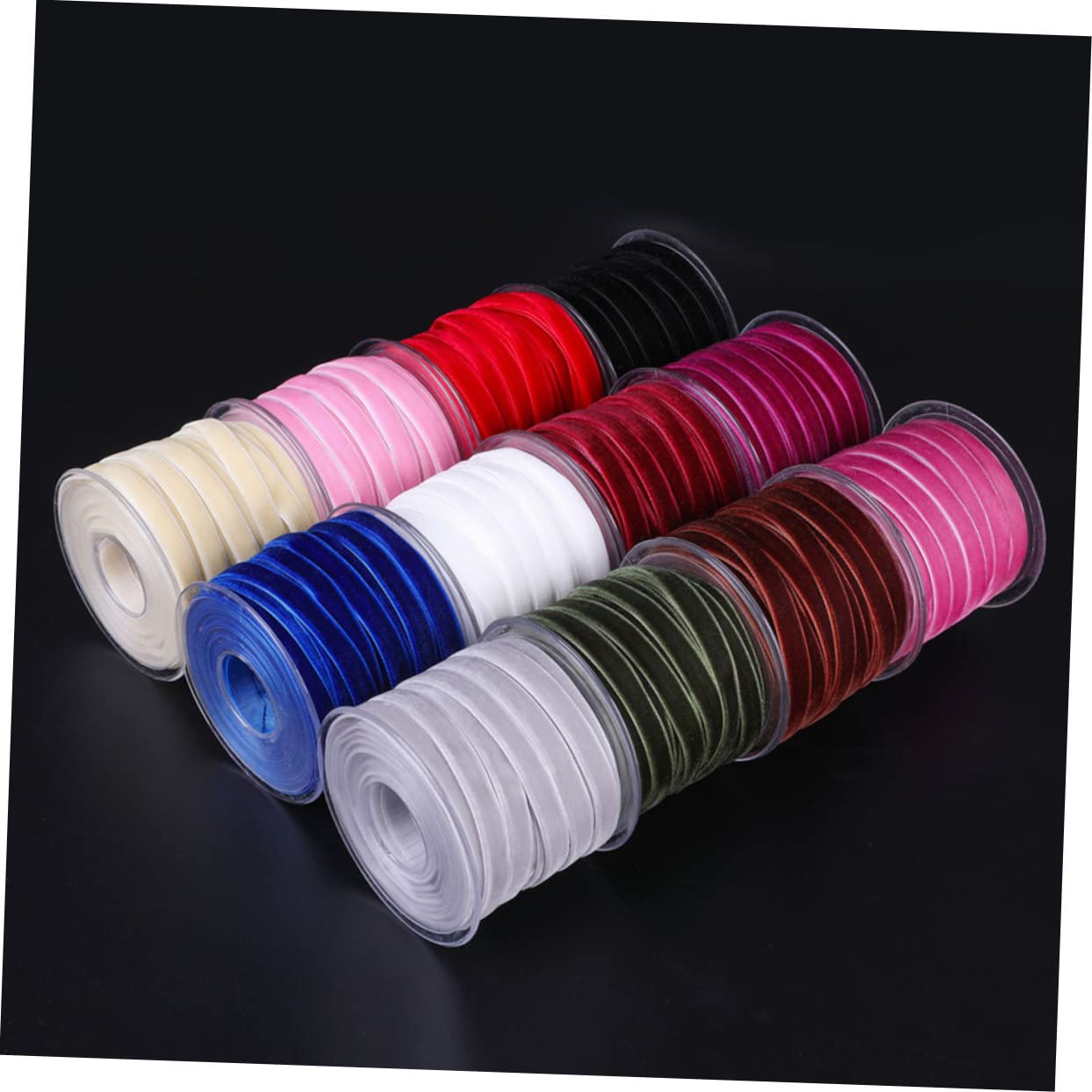 Operitacx 3rollos Cinta De Terciopelo Gris De Yardas Para y Manualidades Para Decoración De Bodas y