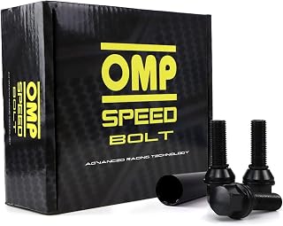 OMP Speed Juego de 20 Tornillos Acero de Colores M14X1.5 Llave de 17/19 Largo 27mm Color Negro y Material DIN 10.9