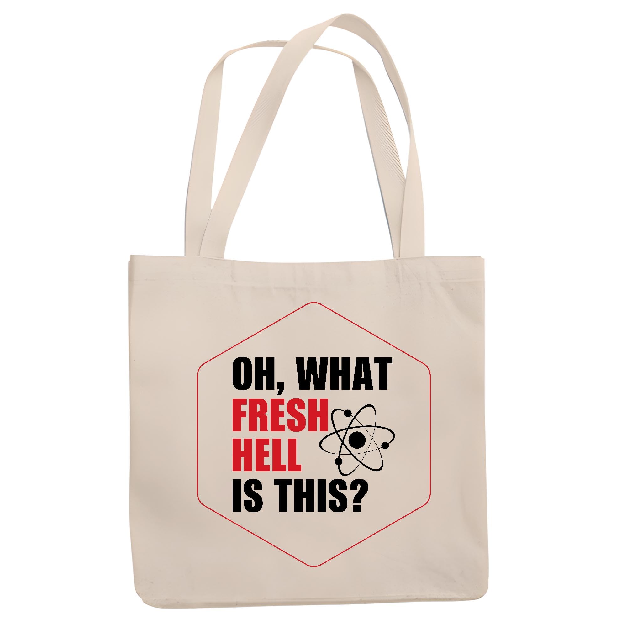 Funny Sheldon Cooper Quote for Big Bang Theory Fans Natural White Multicolor Canvas Tote Bag
