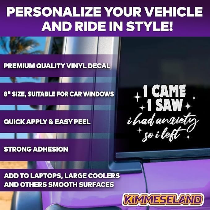 Image of Probably Late for Something Car Decal Other Size Heart Joke Hilarious Gifts Mirror Car Accessories Affirmations Funny Vinyl Decal Waterproof Bumper Decal Gifts for Mom Dad Friend Coworker