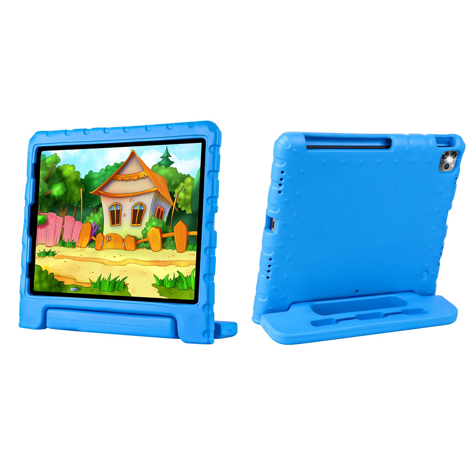 BILLISGOVA New Kids Case for iPad Pro 12.9 Case Super Protection iPad Pro 12.9 inch 6th 5th 4th 3th Cover with Pencil Holder and Handle Stand for iPad