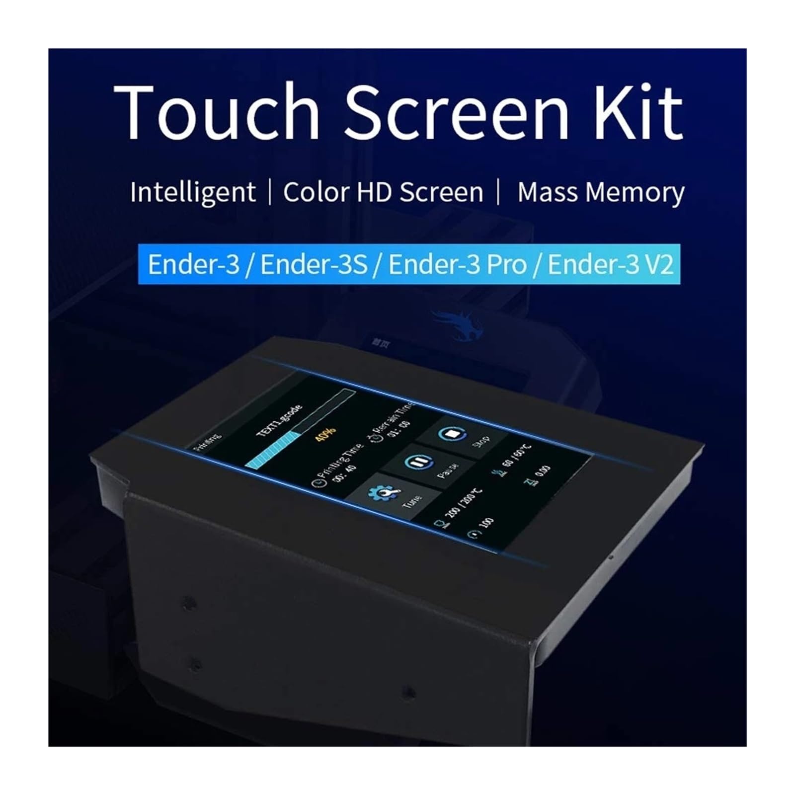 Kompatibel mit Creality, 4,3 Zoll LCD-Touchscreen
