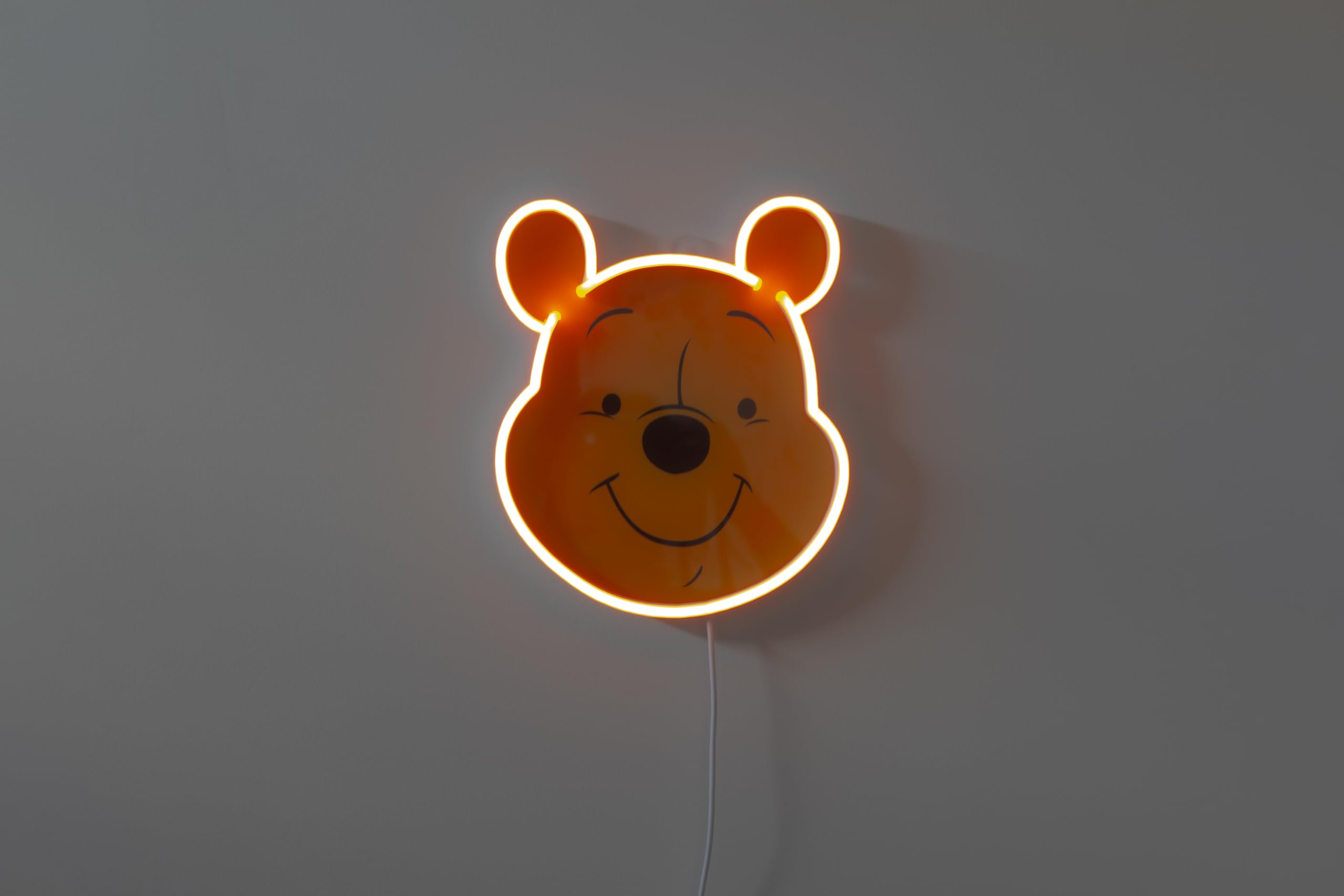Yellowpop Letreros de neón, Disney Winnie The Pooh (cara), letreros de neón para decoración de pared, luces LED de neón de bajo consumo para todas las paredes, fácil de instalar, letrero de neón