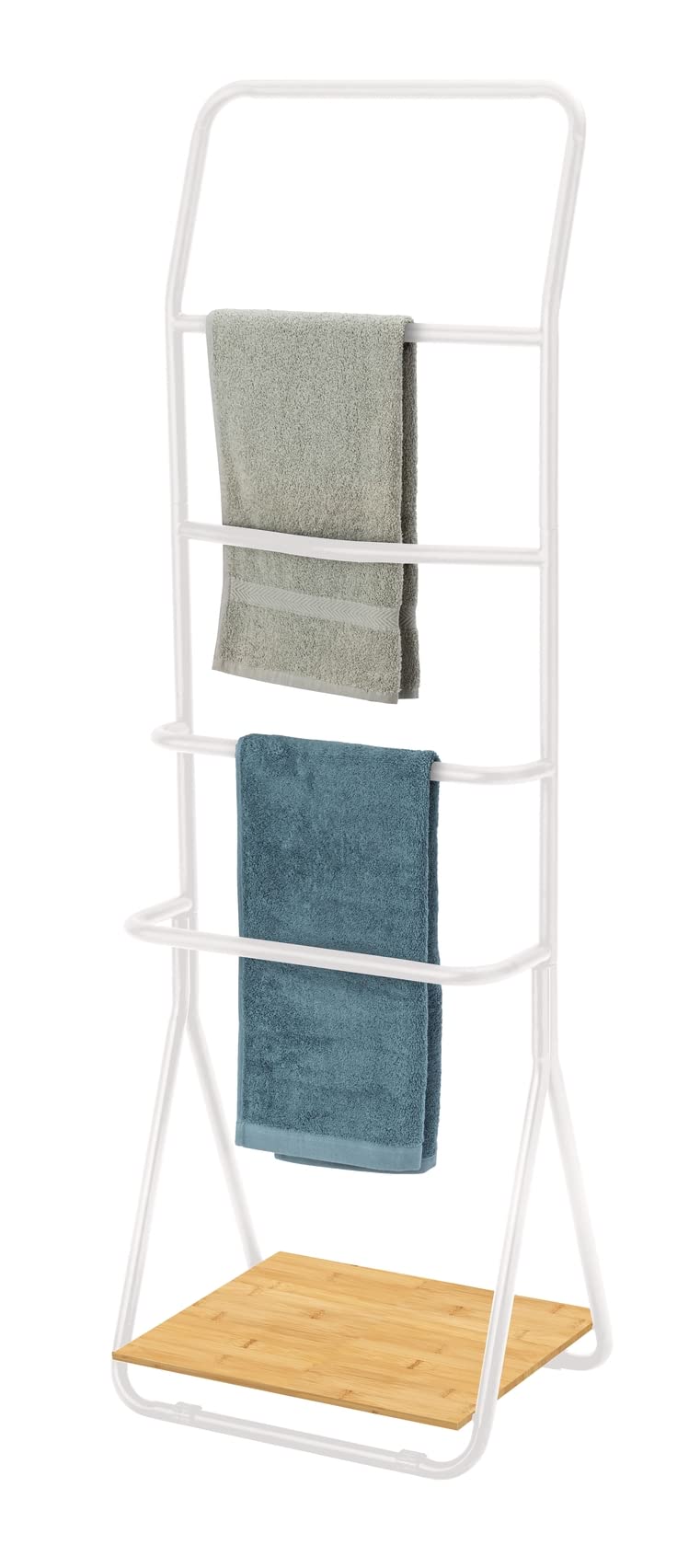 Portasciugamani Wenko Verona Con 4 Aste | Bianco | 51x156.5x40 Cm | Per Bagno Moderno E Spazioso