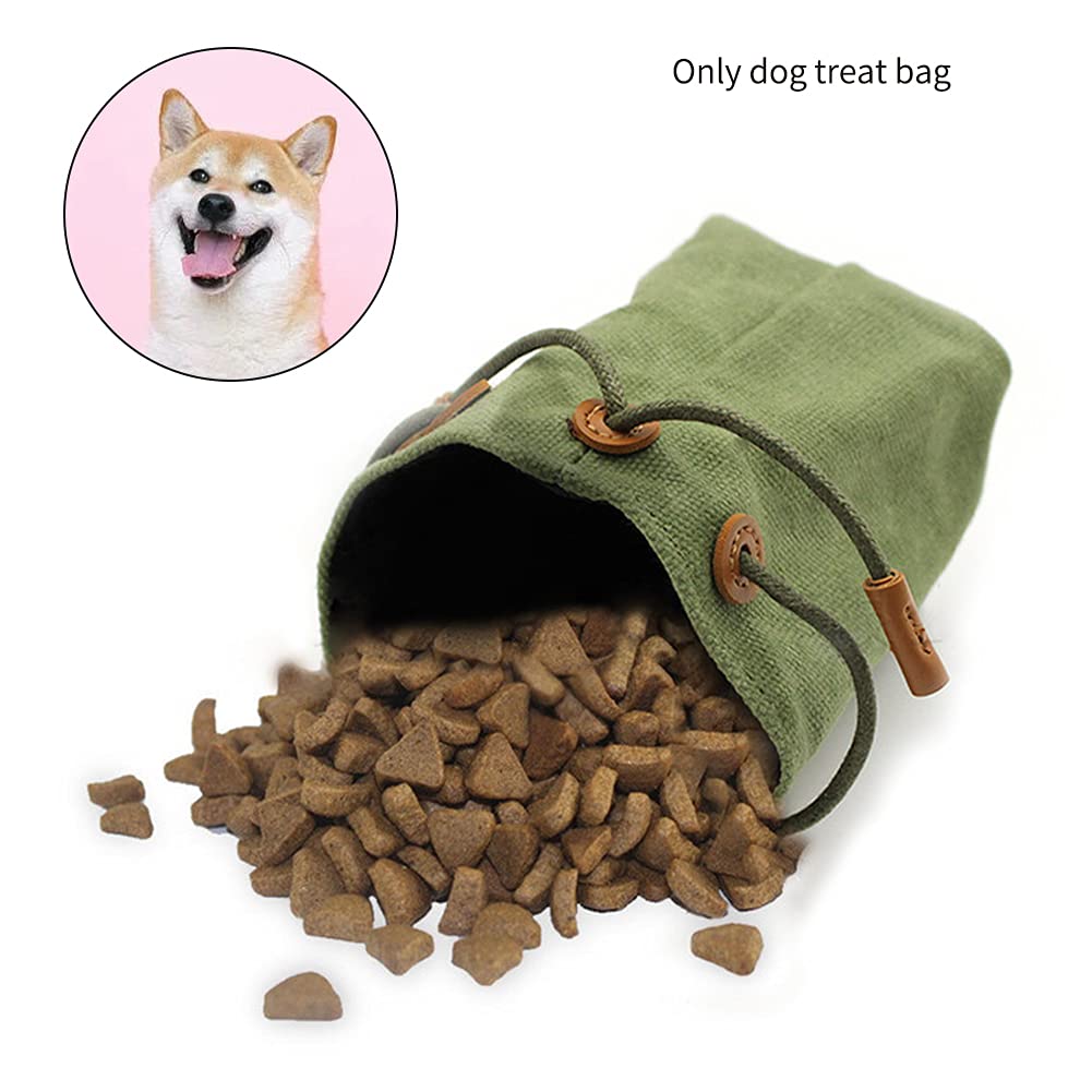 Fiacvrs Dog Treat Training Bag, Outdoor With Keychain Drawstring Pouch Walking Snack Hand Free Stylish Appearance - Image 2