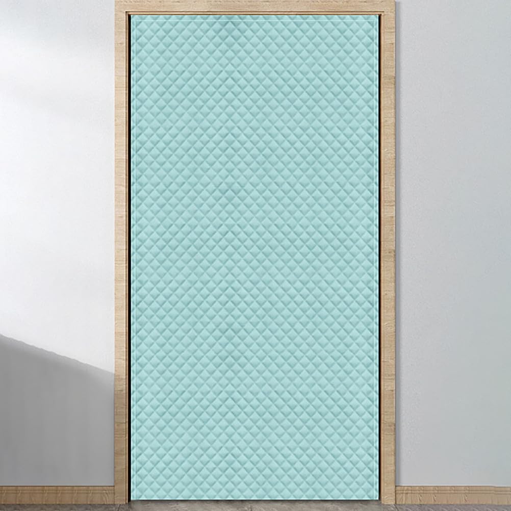 Rideau thermique de porte vert 80x180 cm isolant et coupe-vent pour l'hiver