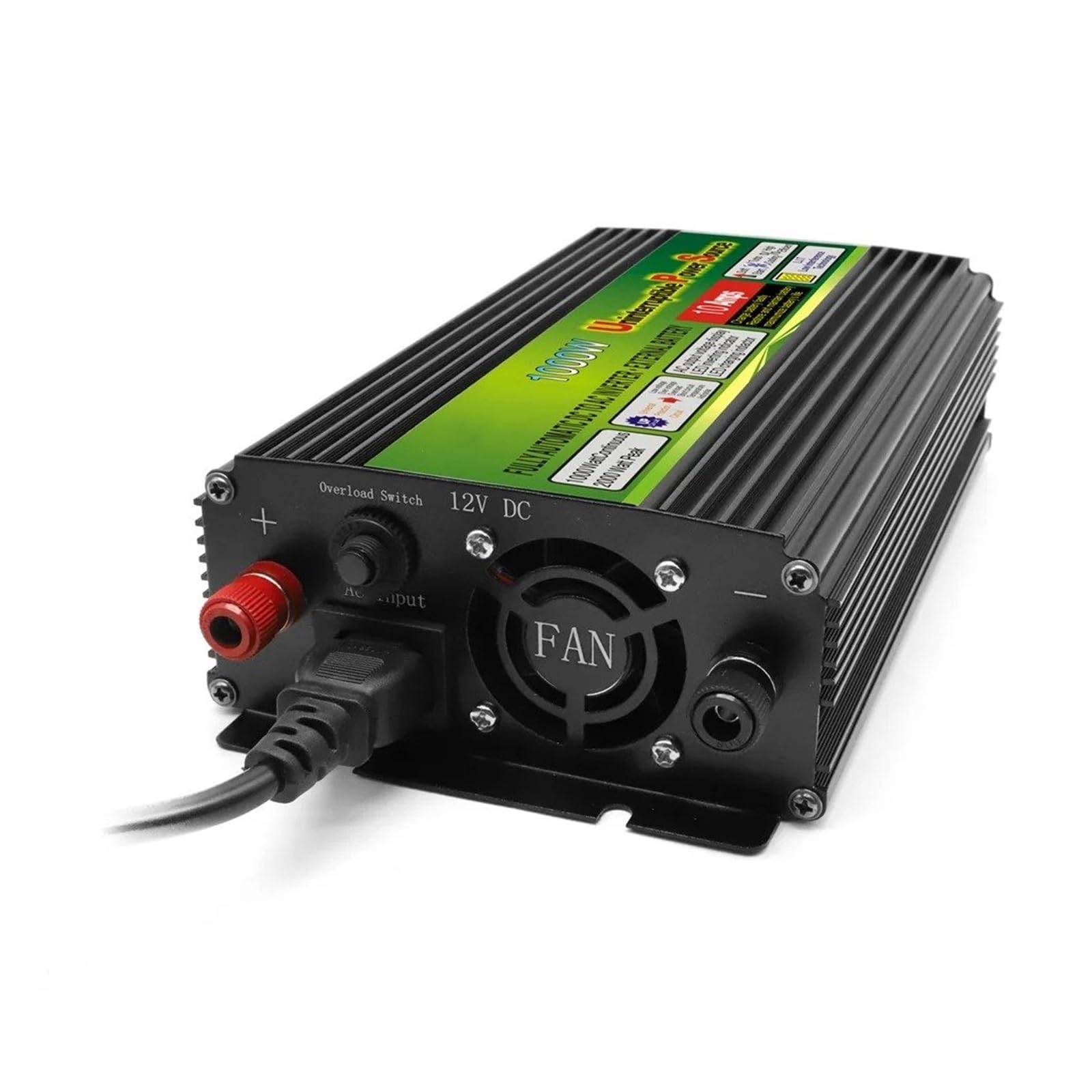 Inversor 350 W 500 W 1000 W CC 12 V CA 220 V 230 V 50 Hz/60 Hz Cargador Convertidor Inversor Carga Trifásico para Coche Inversor Potencia SAI Transformador(220-240V 50HZ,500W)
