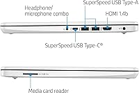 Vista 5 de HP Laptop Stream 2022 HD de 14 pulgadas, procesador Intel Celeron N4020 de doble núcleo, memoria DDR4 de 4 GB, almacenamiento de 128 GB
