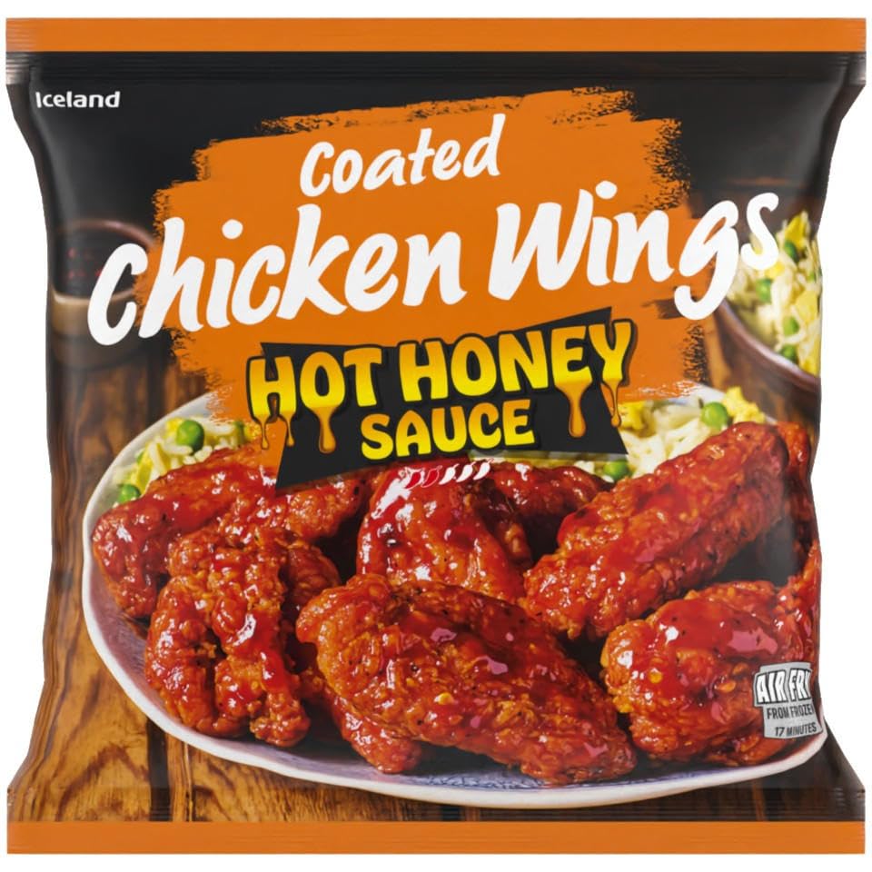 Iceland 600g Hot Honey Coated Chicken Wings with Hot Honey Sauce (Frozen)
