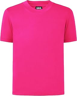 QBK2T to Youth Neon Shirt Kids UPF 50+ Dry Fit Athletic Short Sleeve Rash Guard T Shirts for Boys Girls Sports Undershirt