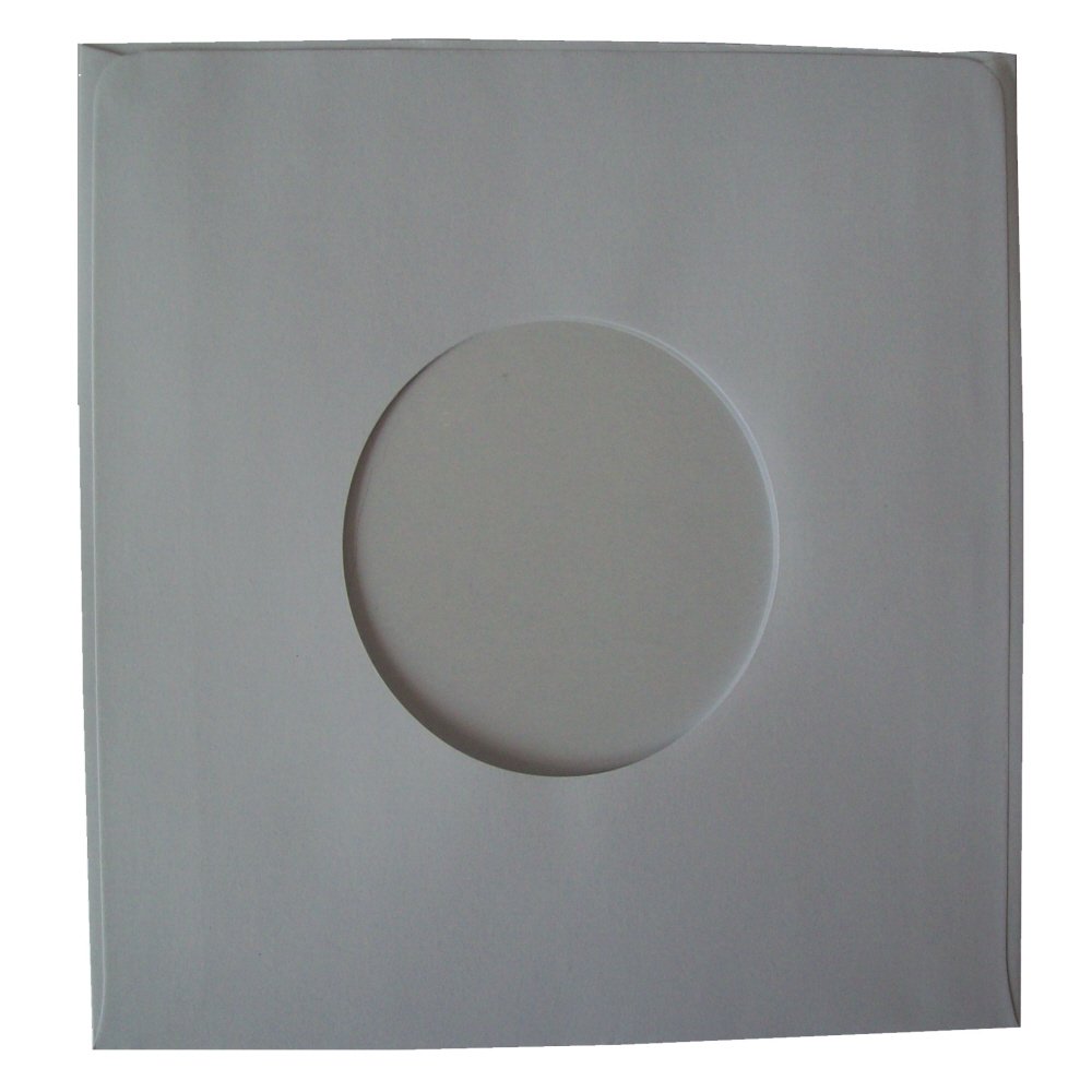 1000 Small White Paper 7" 45RPM Record Vinyl Sleeves Protectors with Large Centre Hole - Size 180 x 180mm - Also USE AS Scratch Mark Protection Inserts for Larger Card Sleeves Protective Packaging