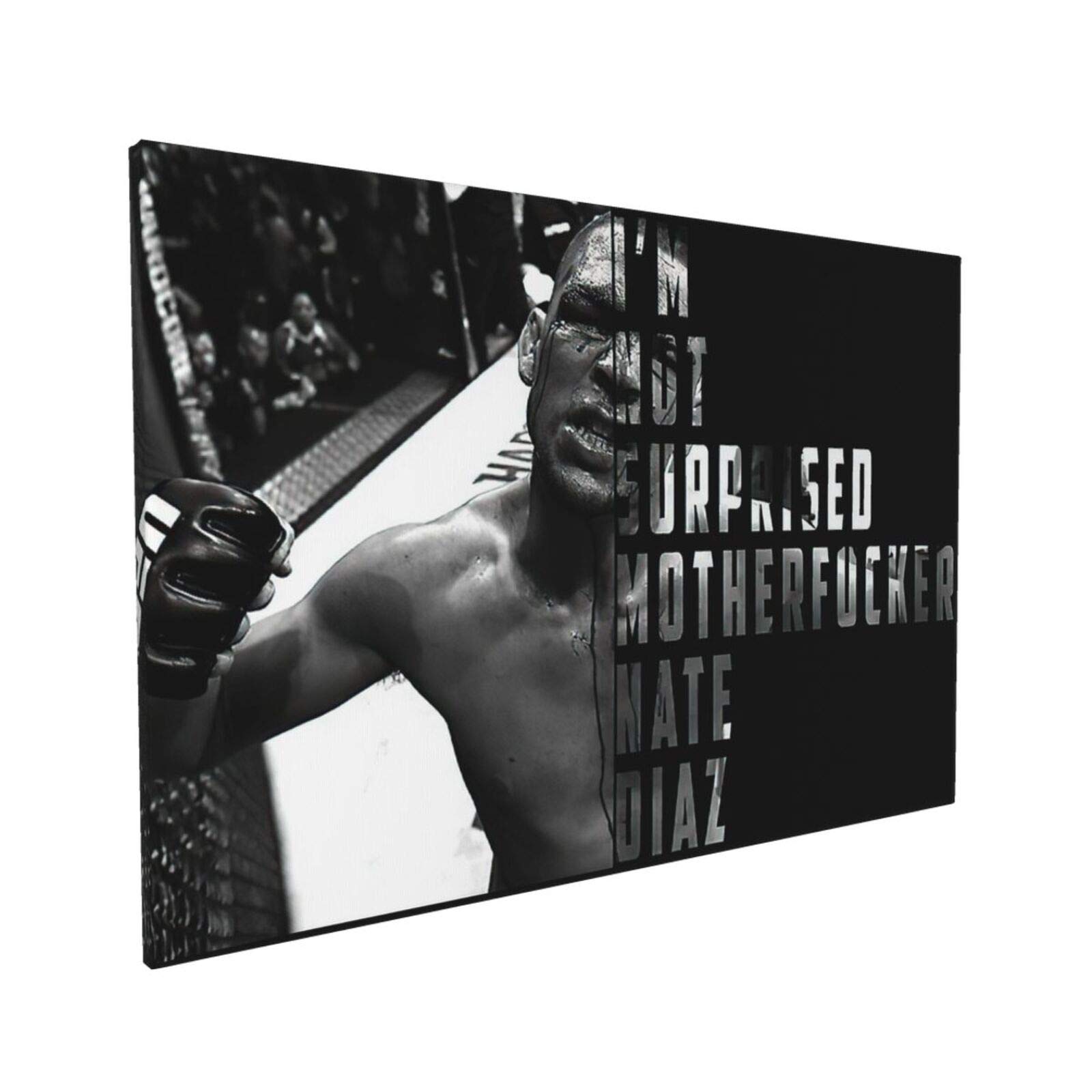 Uangerl Nate Diaz 16x24 Inch Decorative Arts Oil Painting On Canvas Hd Modern Home Posters Picture Walking Wall Artwork for Living Room Bedroom Decoration