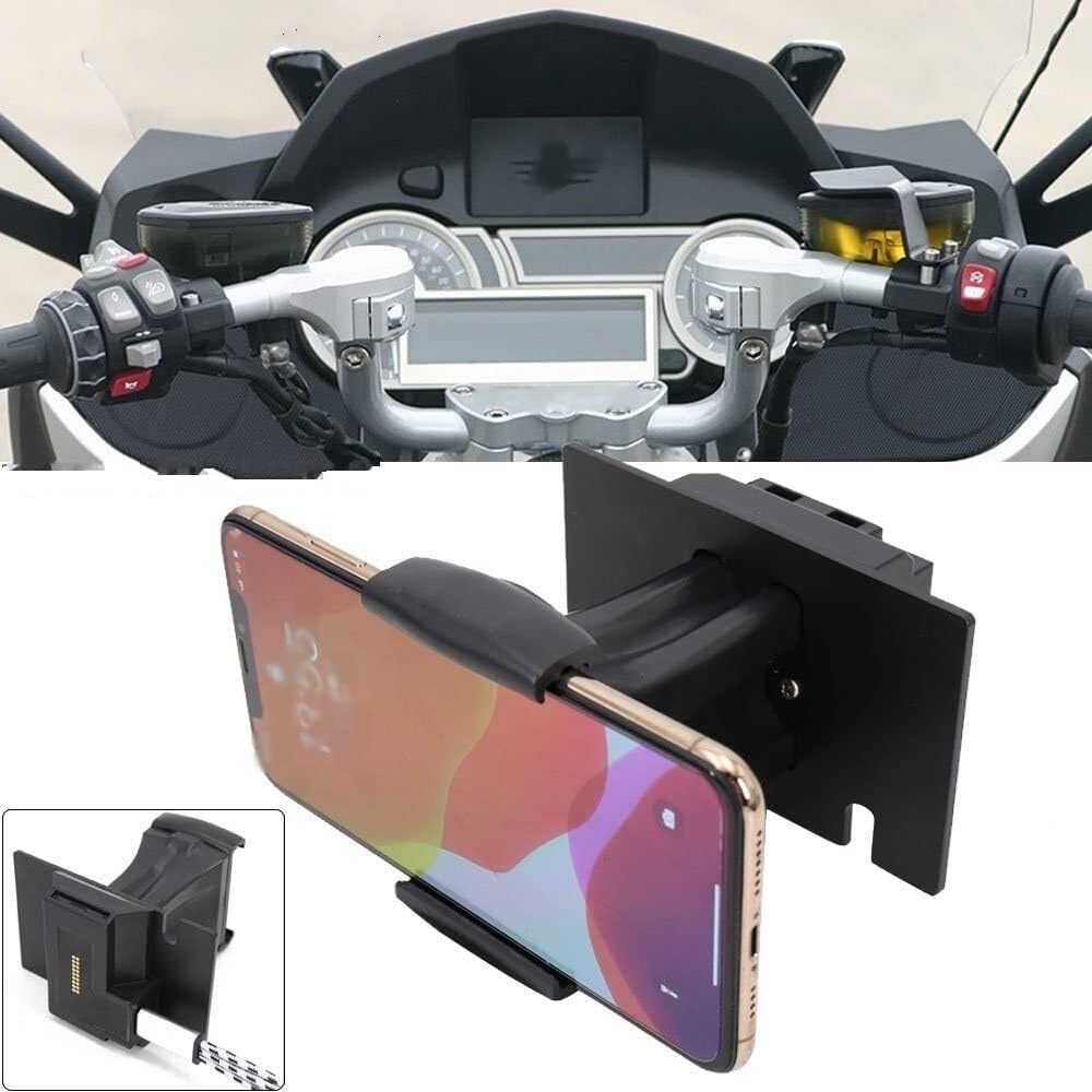 Support GPS Moto Support de Navigation Moto avec Charge USB pour BMW pour K1600GTL K1600B K1600GT R1200RT R1250RT(Wireless R1200rt)