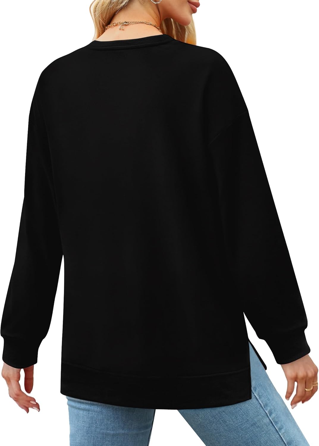 Elesomo Sweatshirt for Women Cotton Crewneck Long Sleeve Fall Shirts Fashion Clothes - Image 4