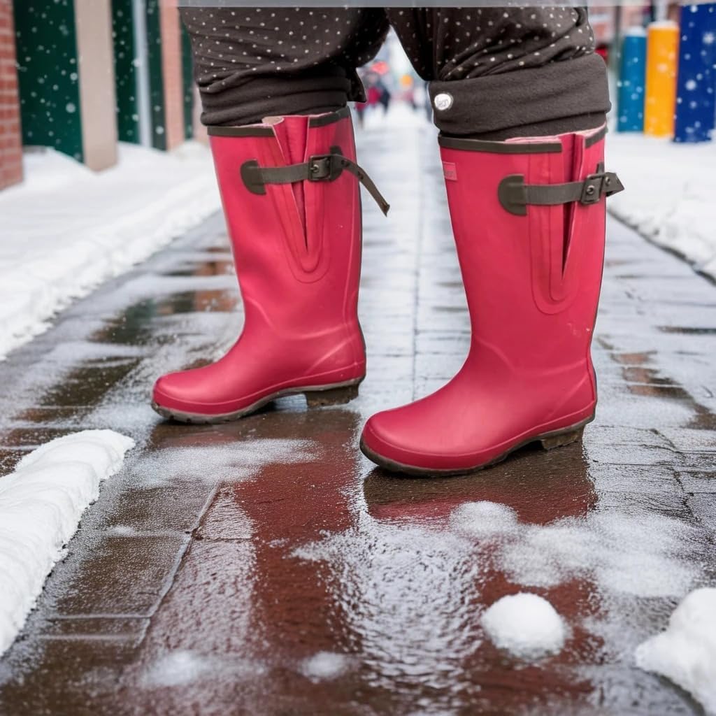 Jileon Extra Wide Calf Rain Boots - Ideal for Wide Feet, Ankles & Calves - Fit 16 to 23” Calves - Durable & Waterproof - Image 3