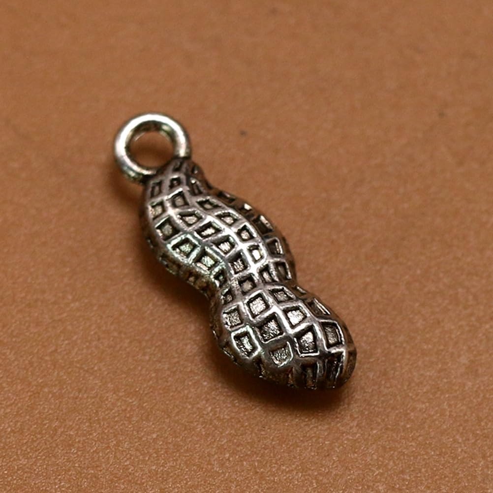 20pcs Alloy Peanut Pendants Diy Jewelry Making Charms Antique Silver Unique Pendant Accessories for Necklaces Bracelets Keychains Scrapbooking and More - Image 7