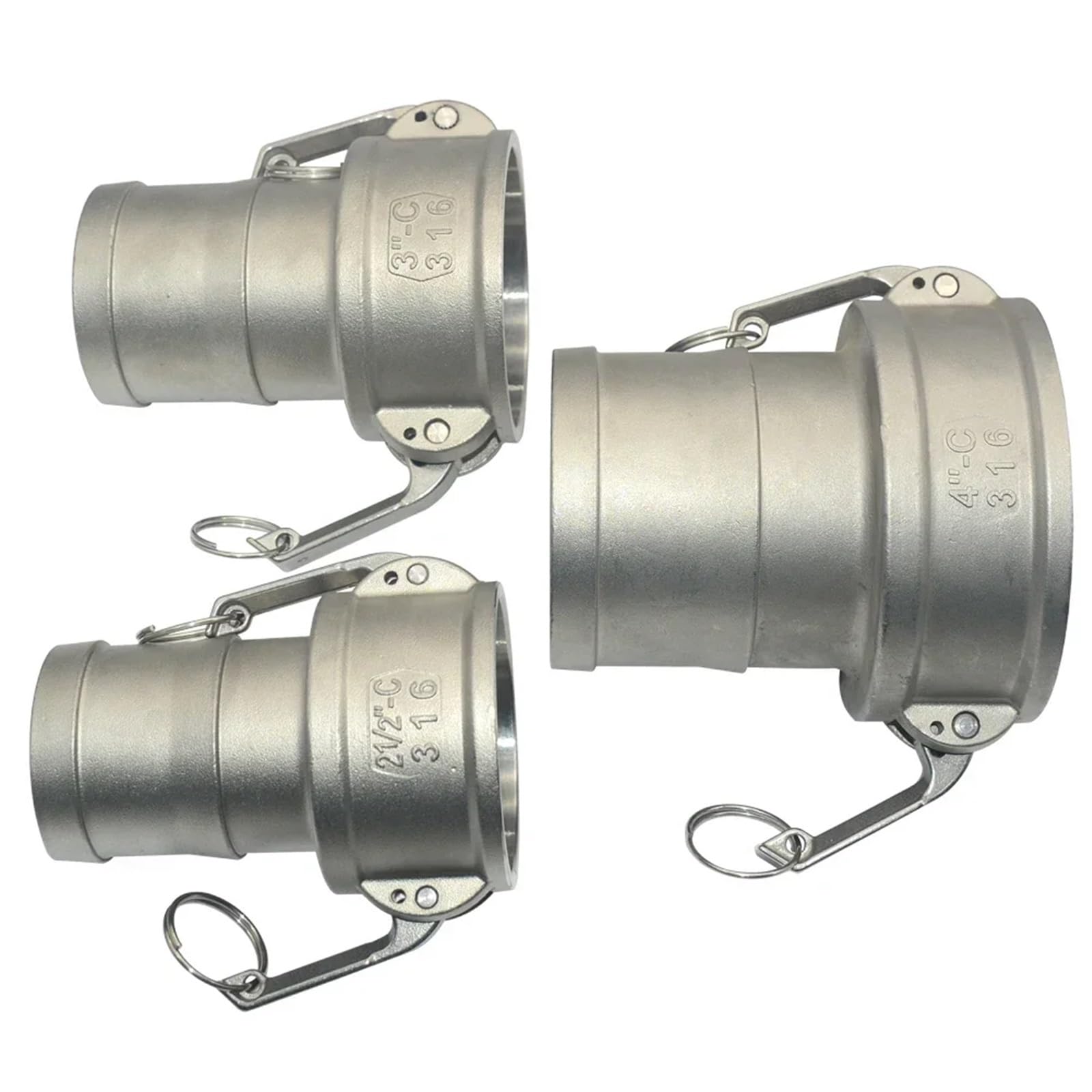 304 Stainless 1/2" 3/4" 1" 1-1/4" 2" 3" 4" Female Male Camlock Fitting Quick Disconnect for Hose Pump 1pcs(1/2")