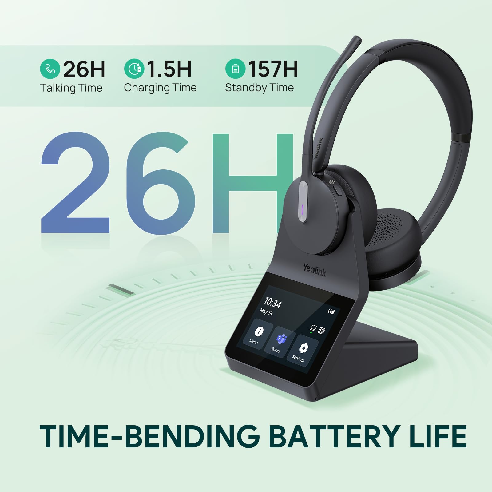 Yealink WH64 Pro DECT - Auriculares inalámbricos duales