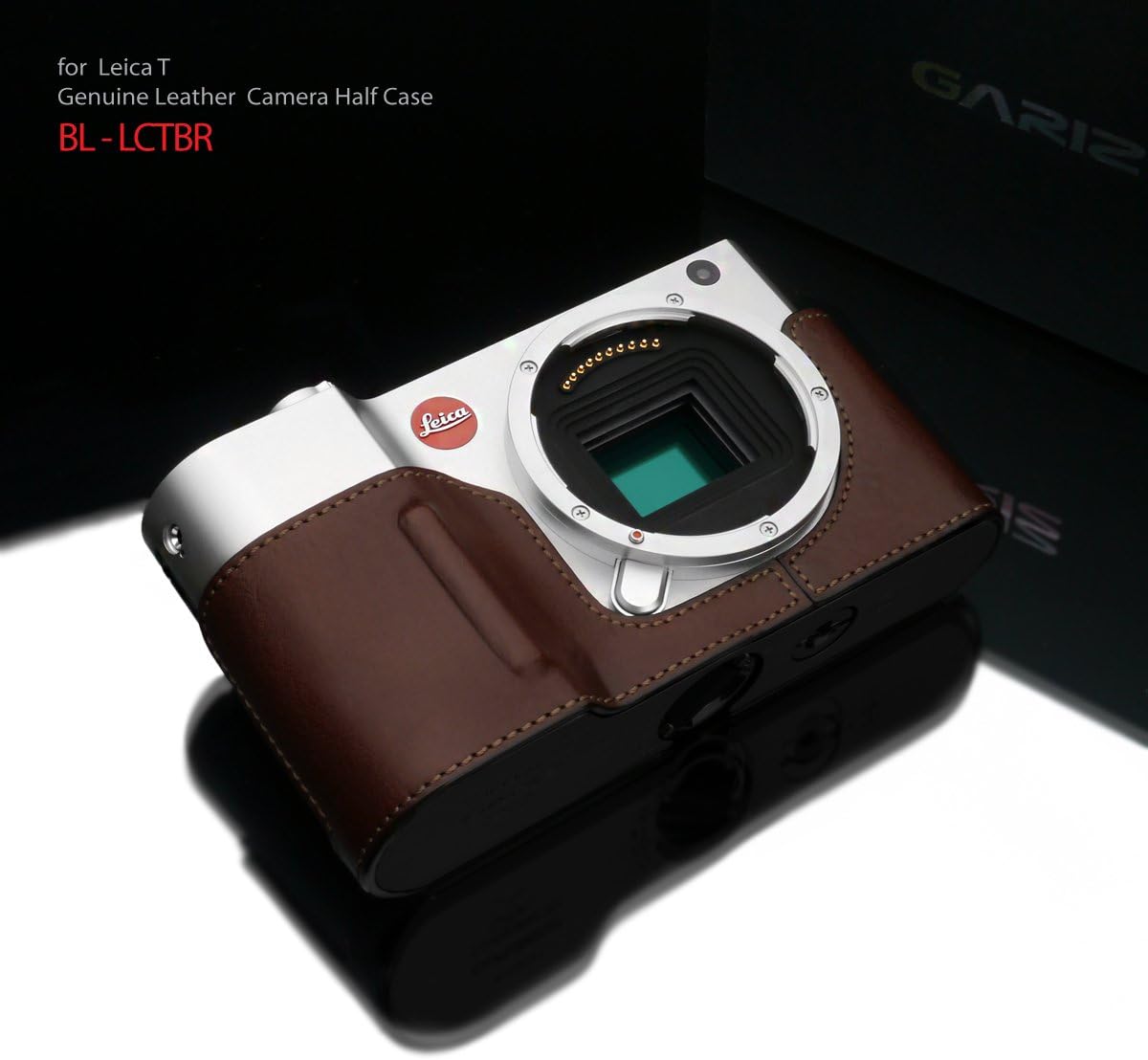 Gariz Black Label Genuine Leather BL-LCTBR Half Case for Leica T, Brown