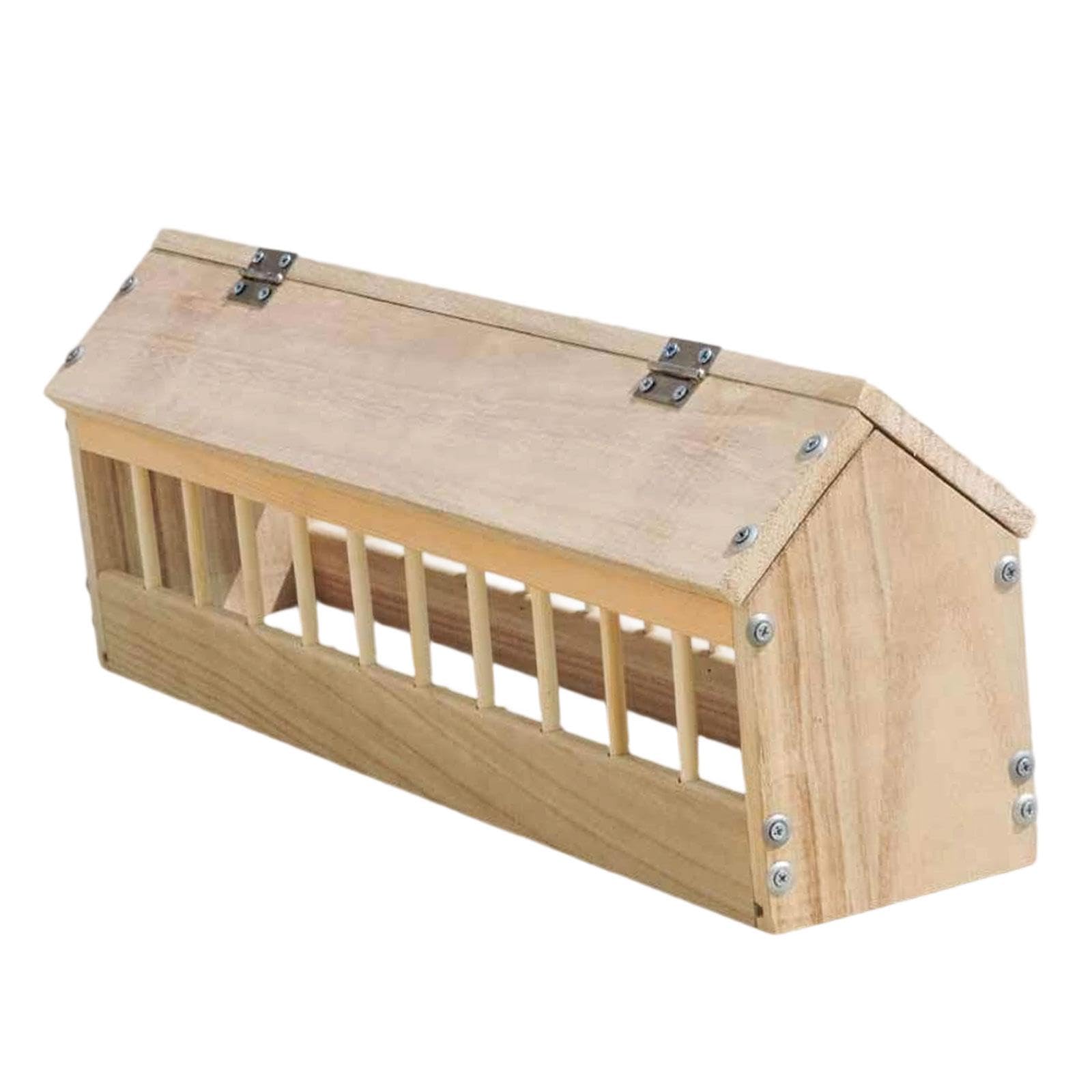Colcolo Comedero de Madera para Palomas, contenedor dispensador de Comida para Aves, comedero para Palomas, codornices y Granjas, 60cm