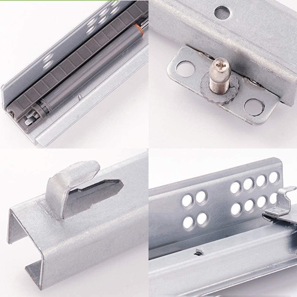 Guide di Scorrimento per cassetti Guide per cassetti Guide per cassetti, Binario Inferiore per cassetti, Nascosto, Guida a Tre sezioni, Tampone di smorzamento, Scorrimento Fluido, Nessun Rum