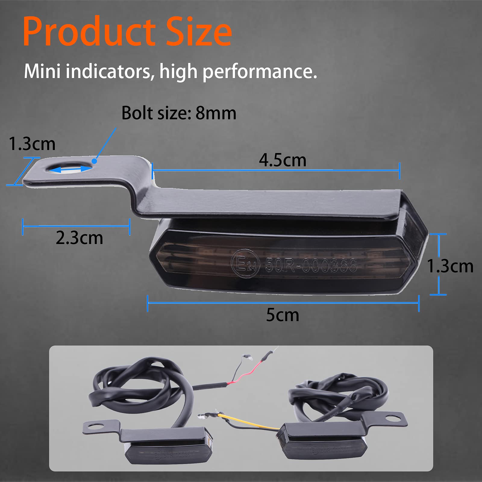 JMTBNO LED Frecce Moto Indicatori di Direzione per Moto Manubrio Ambra Luminoso Mini Indicatori di Direzione Sequenziale Lampeggiante Luci per Cafe Racer Scooter Cruiser Quad Street Bike