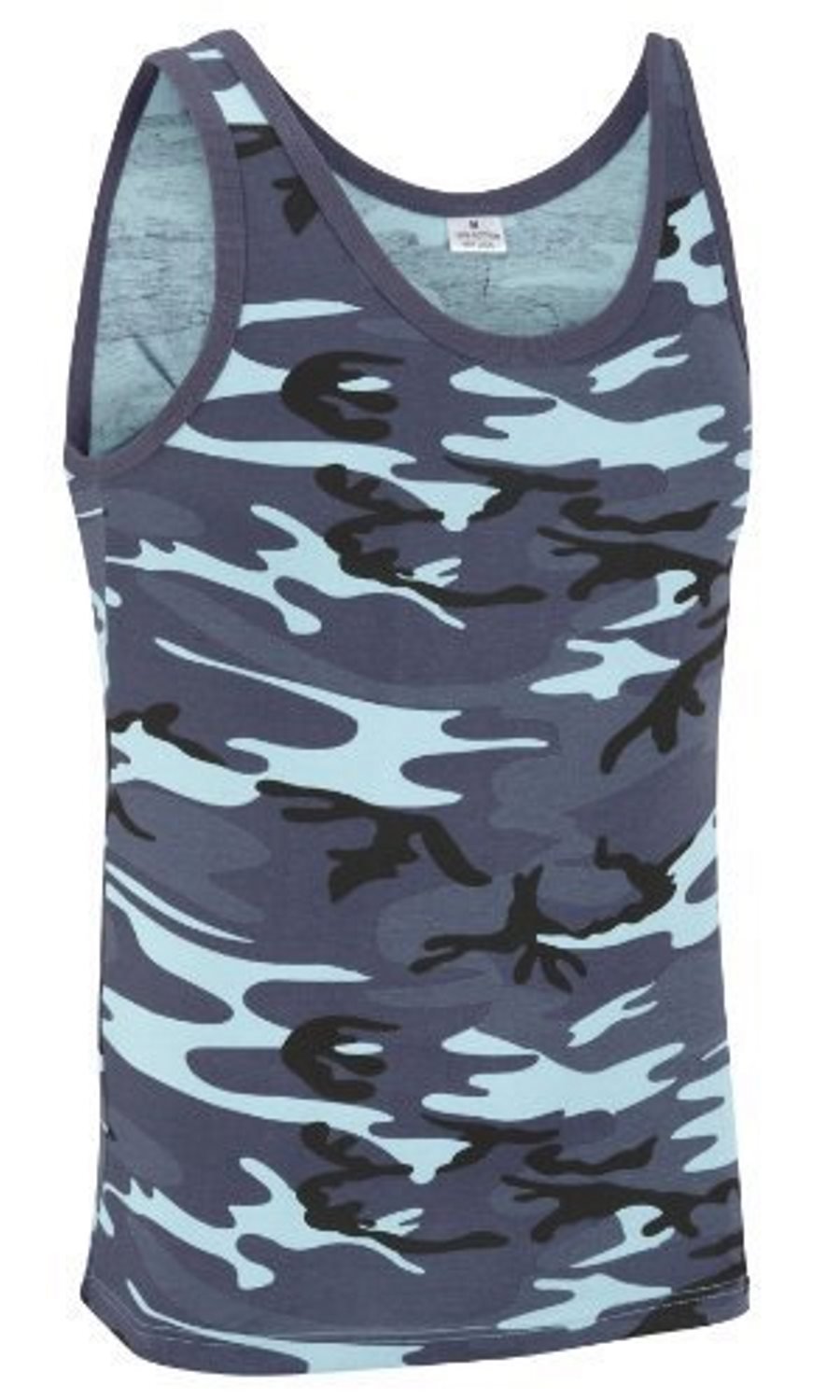 Army and Outdoors Camouflage Military Vest Top - Midnight Camouflage (L)