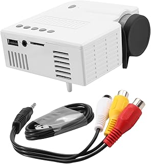 Hemobllo 1 Set Miniature Home Projector Pocket Projector Mini Projector Home Phones Home Video Projector Home Entertainment Projector Portable LED Projector Phone Home Projector White Wired