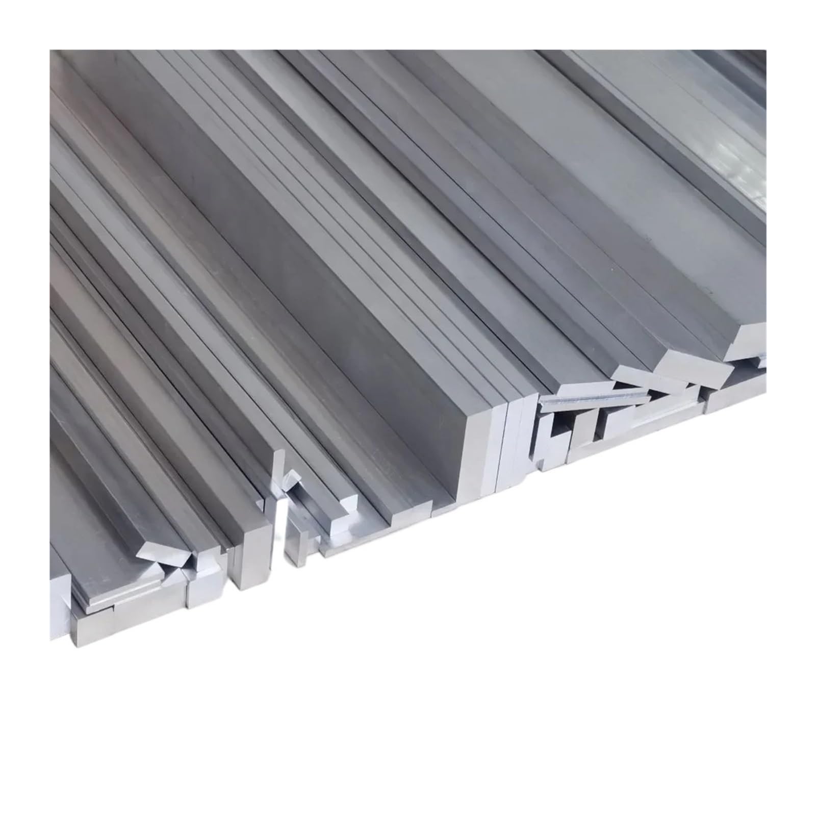 Rura aluminiowa 1-20 szt. Aluminiowy płaski pręt, grubość 3-25 mm, szerokość 10-60 mm, długość 300-500 mm (300 mm długości, 6 x 55 mm 2 szt.)