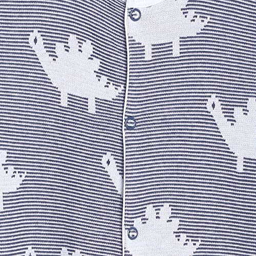 Image of miniklub Infant Boys Blue & White Striped Sleepsuit