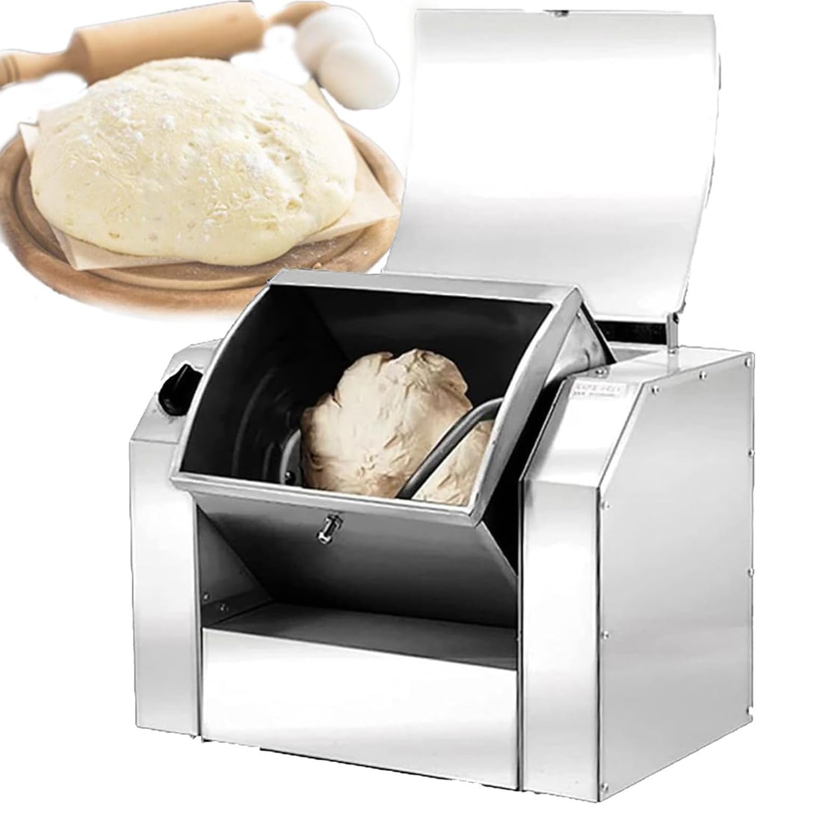 AYCDL Commercial Dough Mixer, 3KG, 5KG, 7KG, 8.5KG Stainless Steel Kneading Capacity Flour Mixer, Dual Rotating Electric Kitchen Food Dough Mixer Machine for Pasta Noodle Pizza