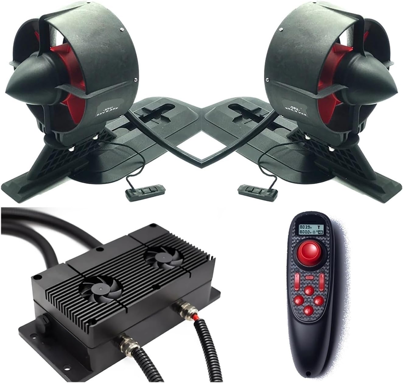 U92 Set Underwater Thruster Two Version 21.4Kg/23.6Kg Thrust With Cooling Fan Metal Case For Inflatable Boats