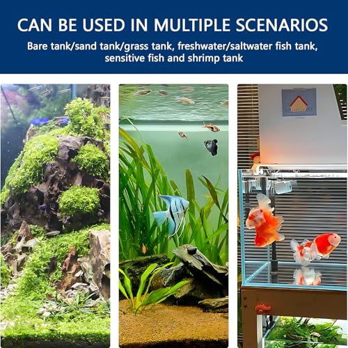 Image of Fish Tank Cleaner, 15KPA Suction with Auto Water Change, 30W High Power PP Material, Multi Strainer Gravel Washer for Aquarium, Sand Cleaning Water Purification