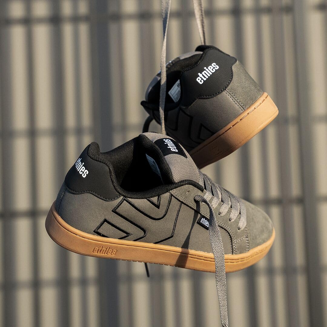 Etnies Fader - Zapatillas de Skate para Hombre, Color Gris Oscuro y Negro