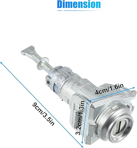 Miniatura 7 de X AUTOHAUX Juego de cilindros para cerradura de puerta con 2 llaves para Kia Optima 2011-2018 con llave 819702TA00 81970-2TA00 LH Metal