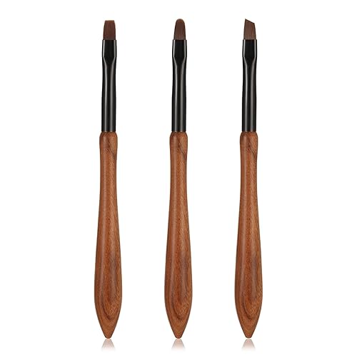 3 pinceles de limpieza de esmalte de uñas, pinceles de limpieza de esmalte de uñas de gel con cepillos de limpieza de manicura redondos, angulares y