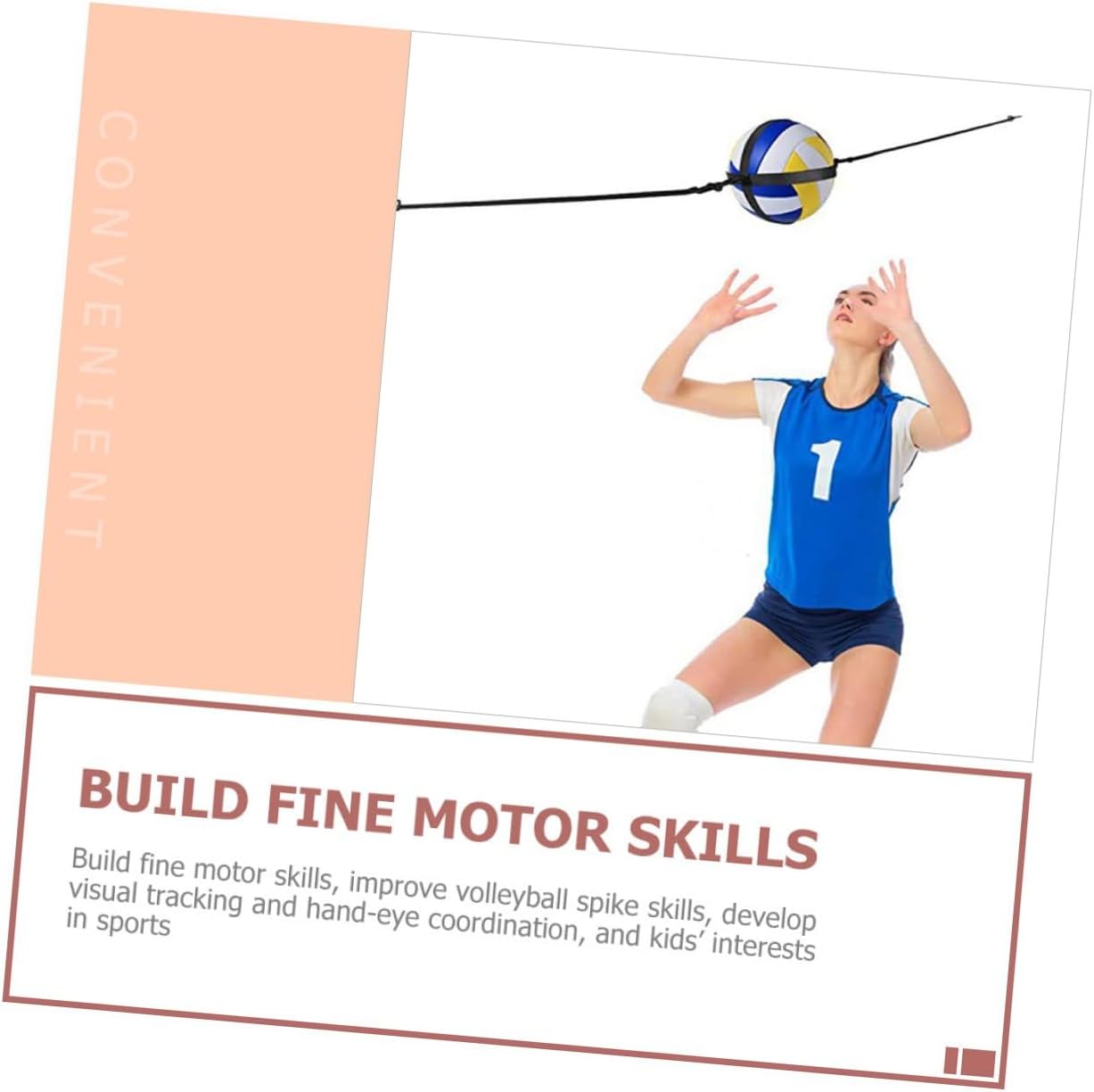Mikinona Professional Volleyball Spike Trainer Strap for Vertical Jump Training and Arm Swing Practice Volleyball Training Equipment for Indoor Outdoor Use Enhance Spiking Skills and