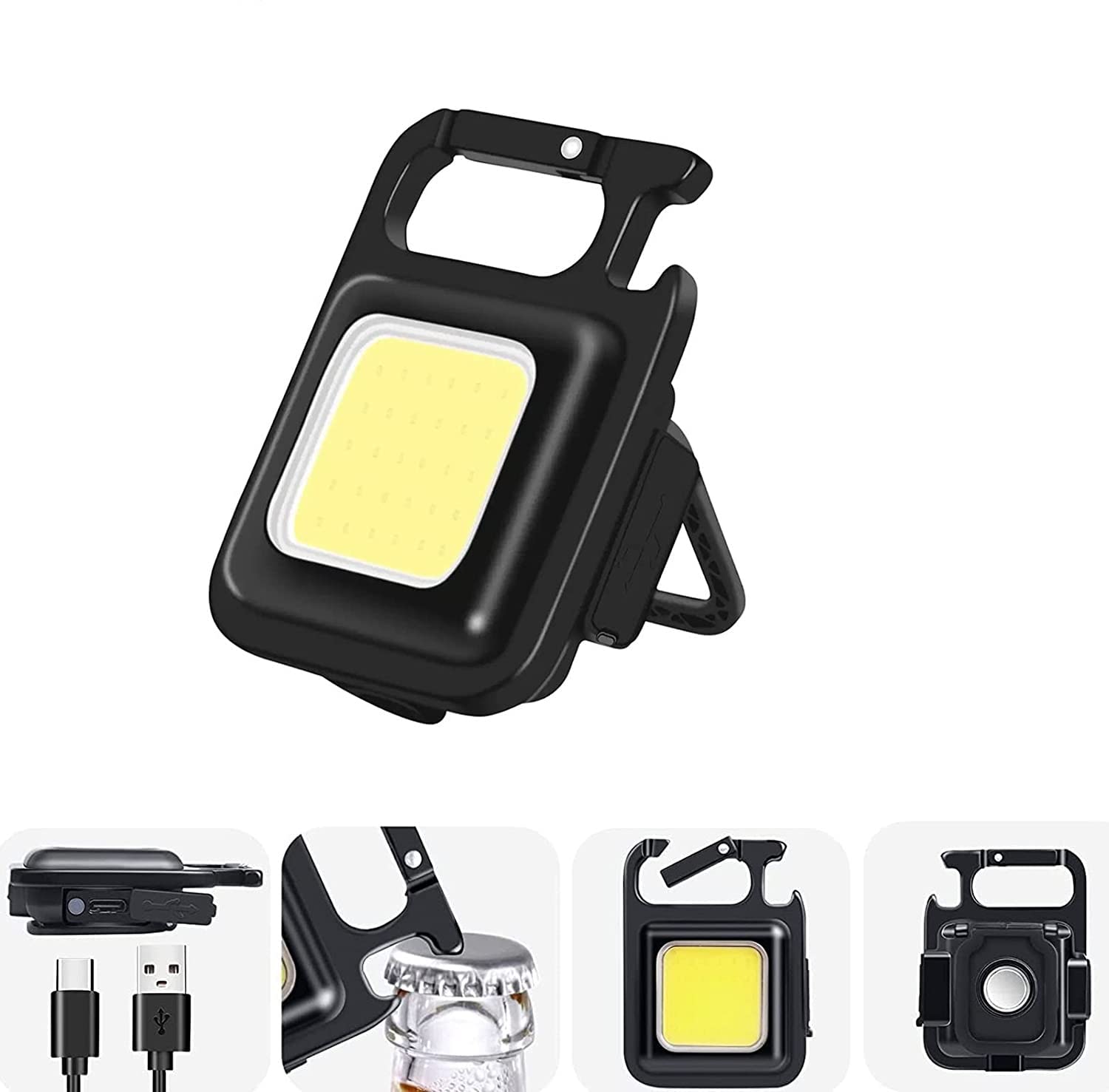 Auslese ® 4 in 1 COB Keychain Led Light with Bottle Opener Keychain Magnetic Base 800Lumens Bright Rechargeable Emergency Light (B0BS6SNH88) Amazon Price History, Amazon Price Tracker