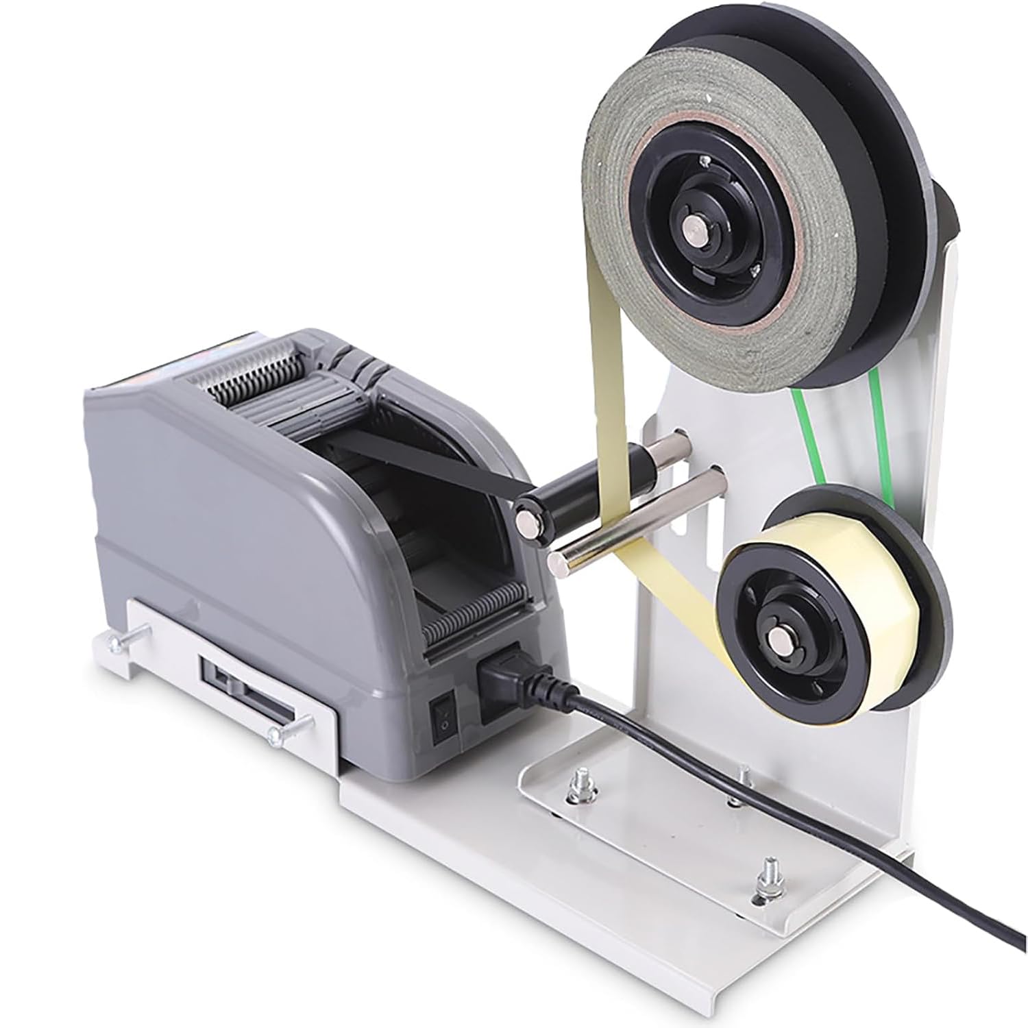 Dispenser automatico di nastro con staffa antiscivolo, erogazione e taglio simultanei, per larghezza nastro 6-60 mm e lunghezza massima di taglio 999 mm