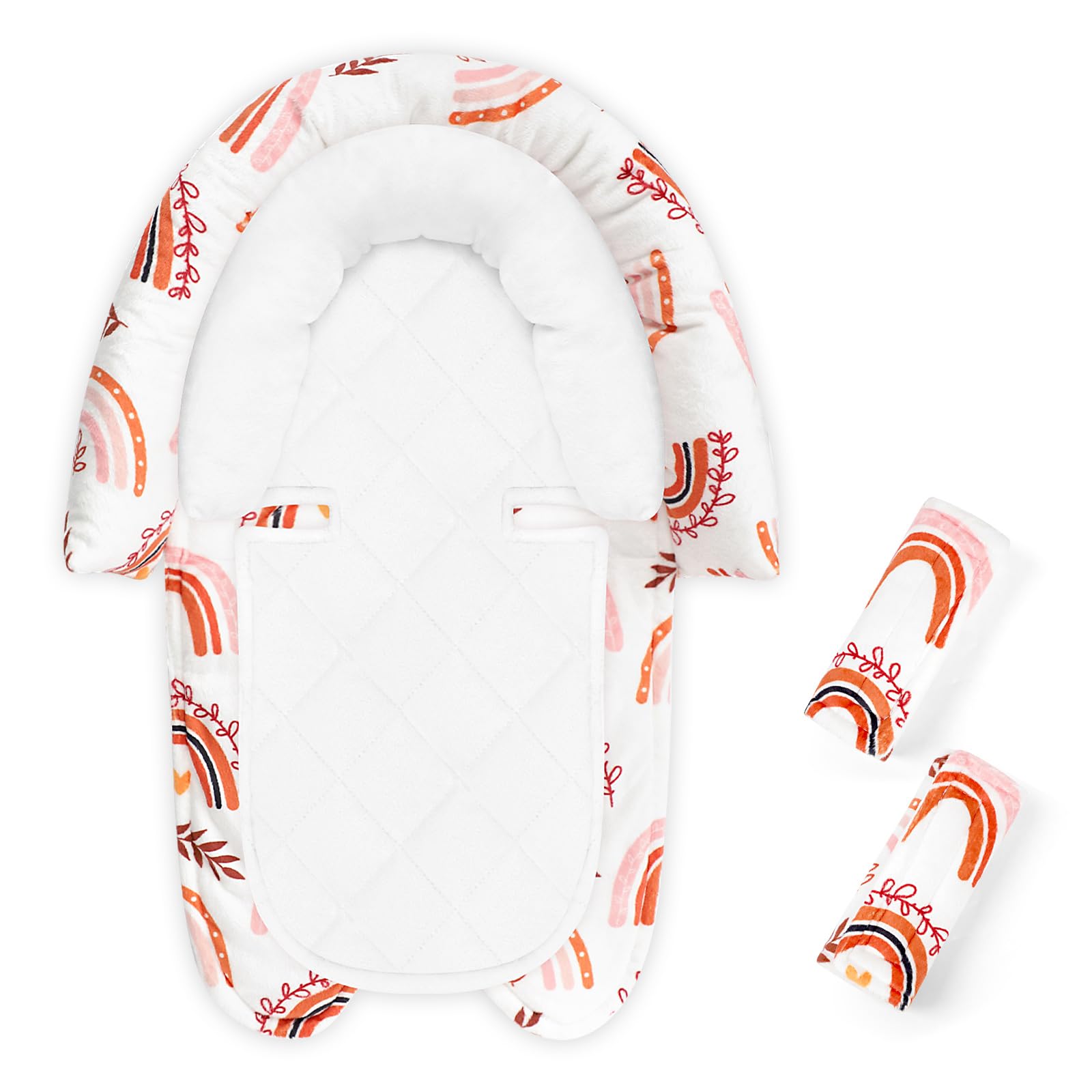Pea Pod Support de tête de siège auto pour bébé Newbron, arc-en-ciel