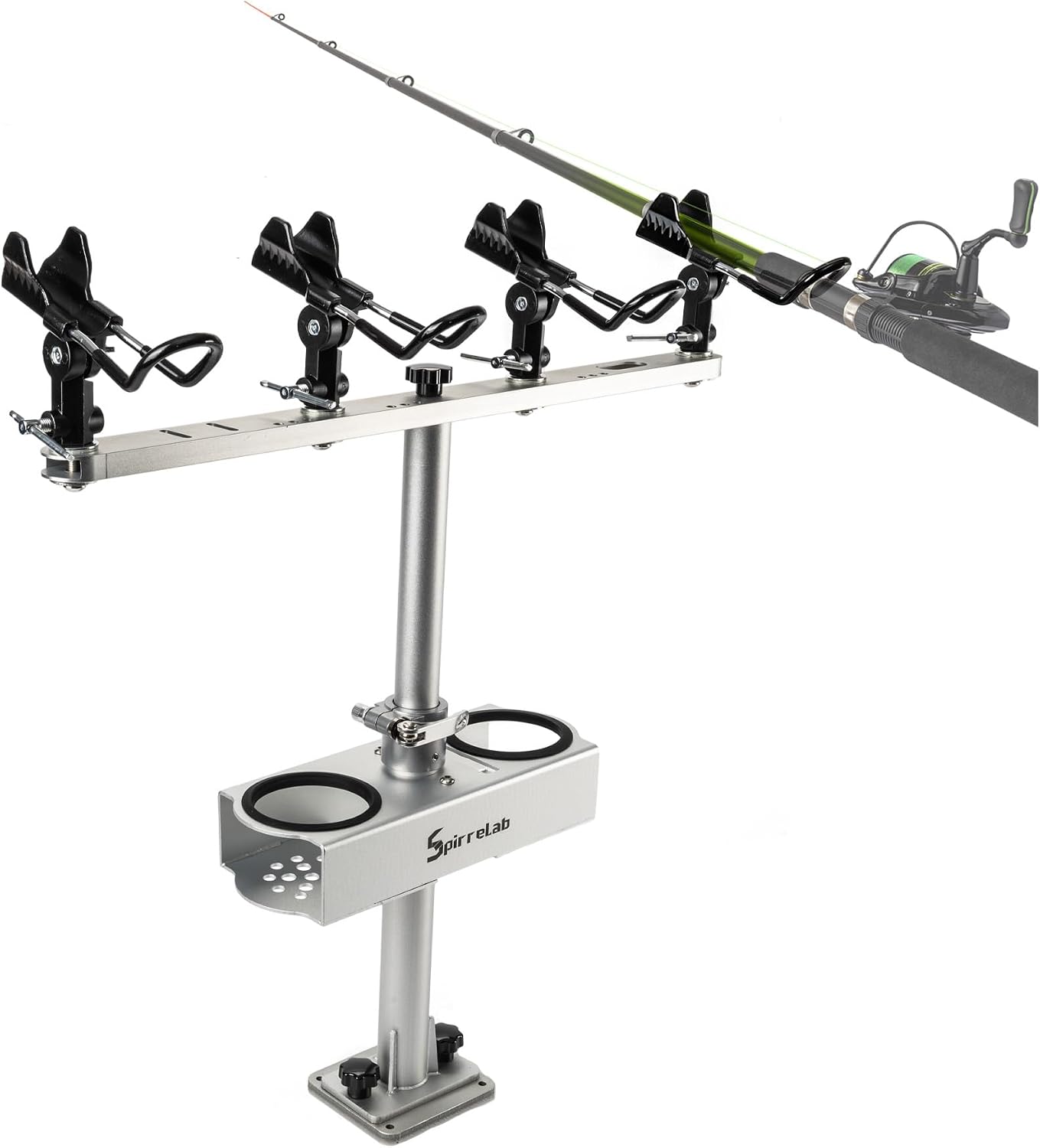 Spider Fishing Rod Holders for Boat with Built-in Tackle Storage